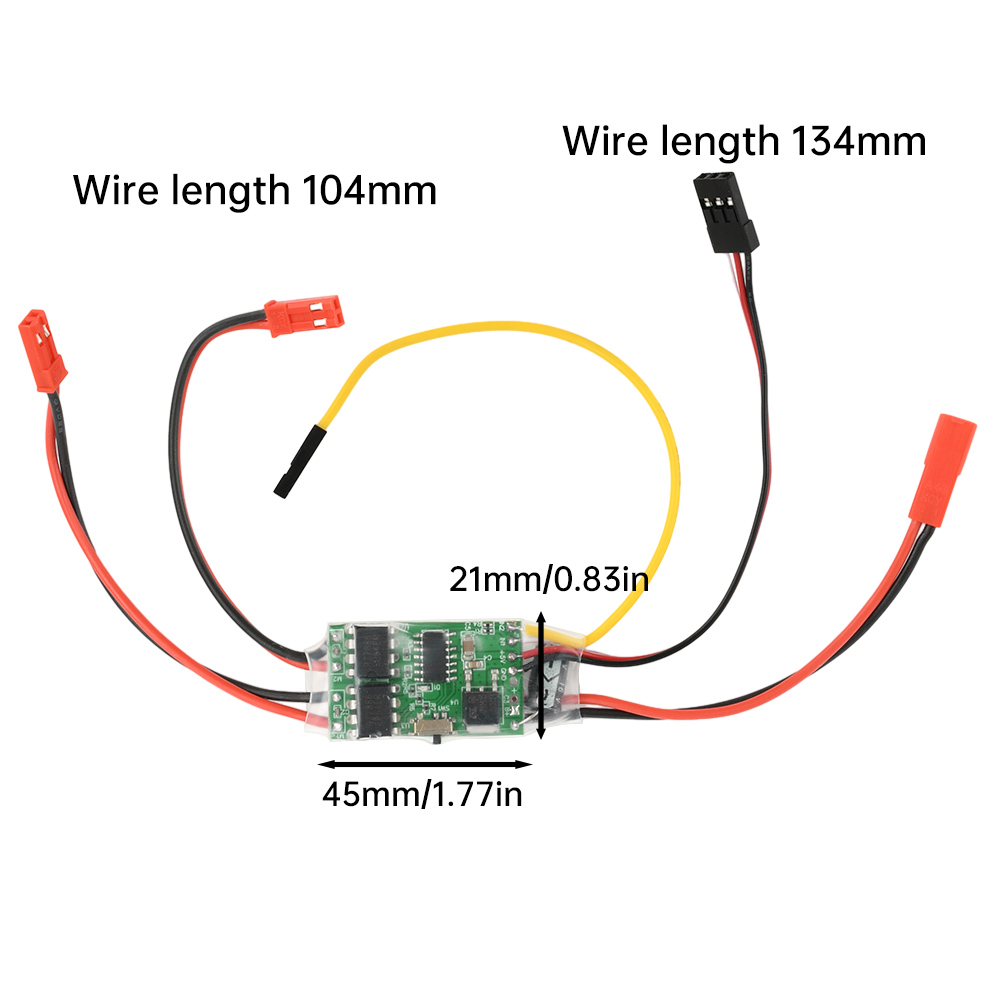 Eachine Drone E010 - デュアルチャンネル双方向ESCブラシ付き電気スピードコントローラーRCモデル船タンク履帯車両2S 3Sリチウム電池5A