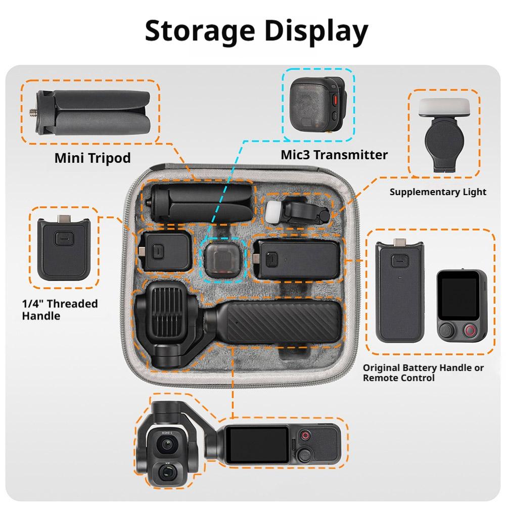 DJI Osmo Pocket 4P用キャリングケース、旅行 - Drone Gimbal Case のレビューと価格